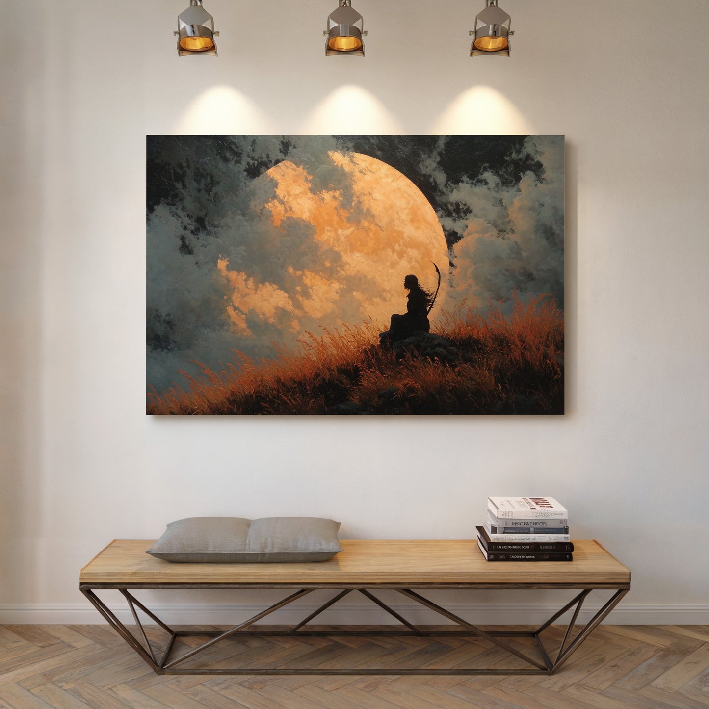 Silhouette Against the Rising Moon