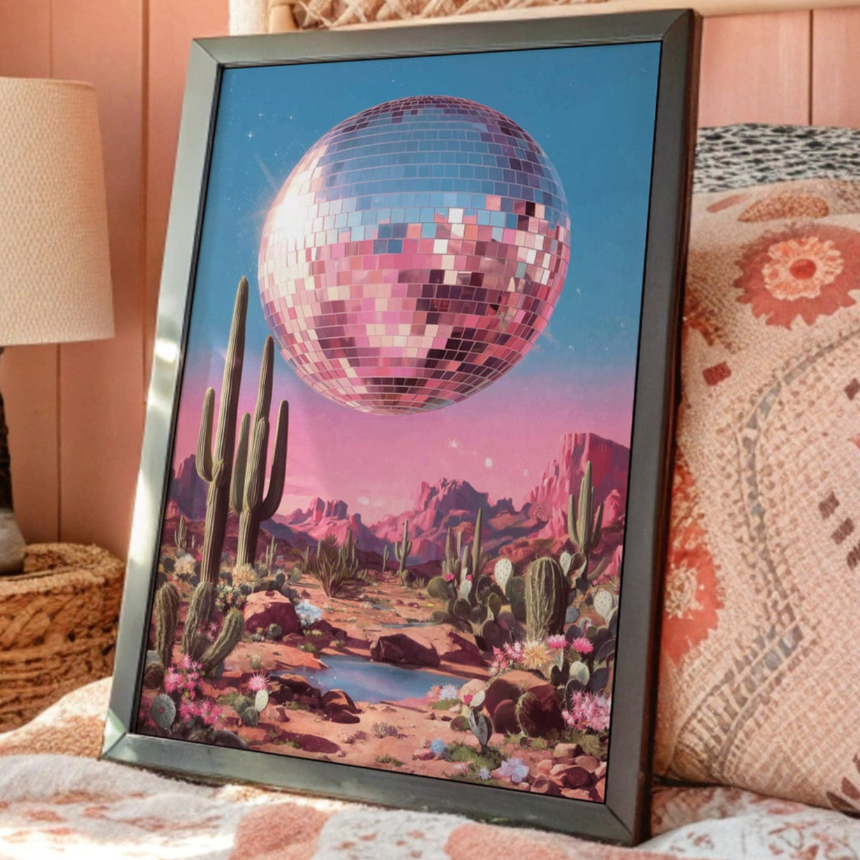 Disco Lights Over Desert Blooms