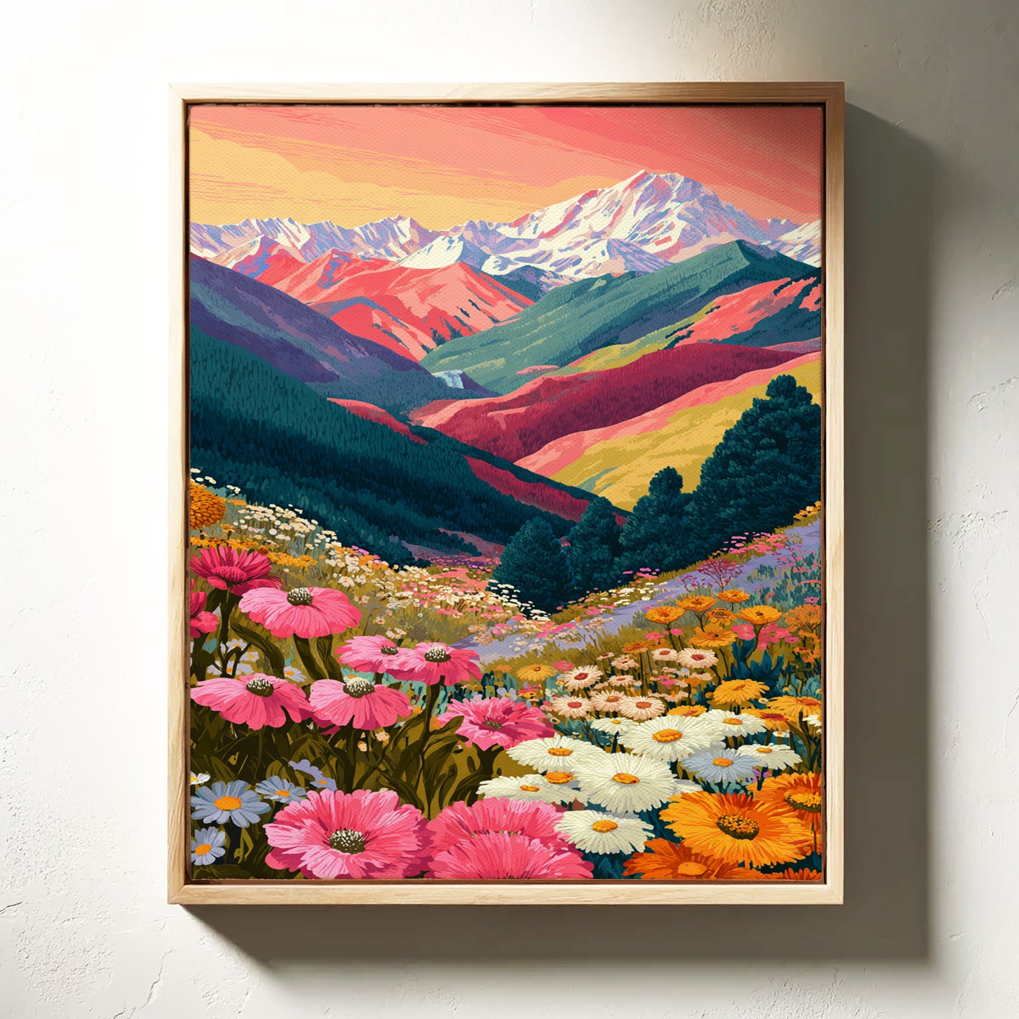 Mountains Adorned in Floral Splendor