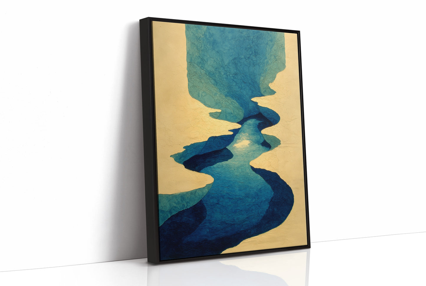 Turquoise Rivers Cut Golden Plains