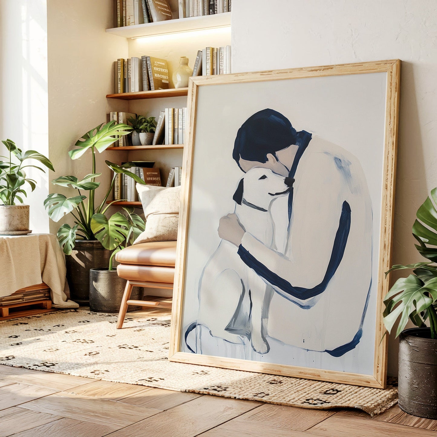 Loyal Hearts In Navy And White