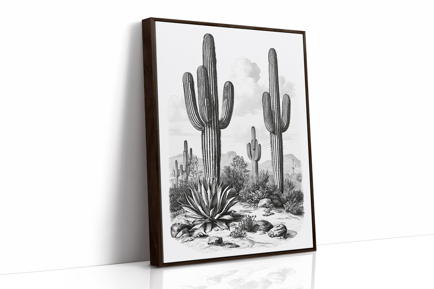 Desert Engraving With Agave