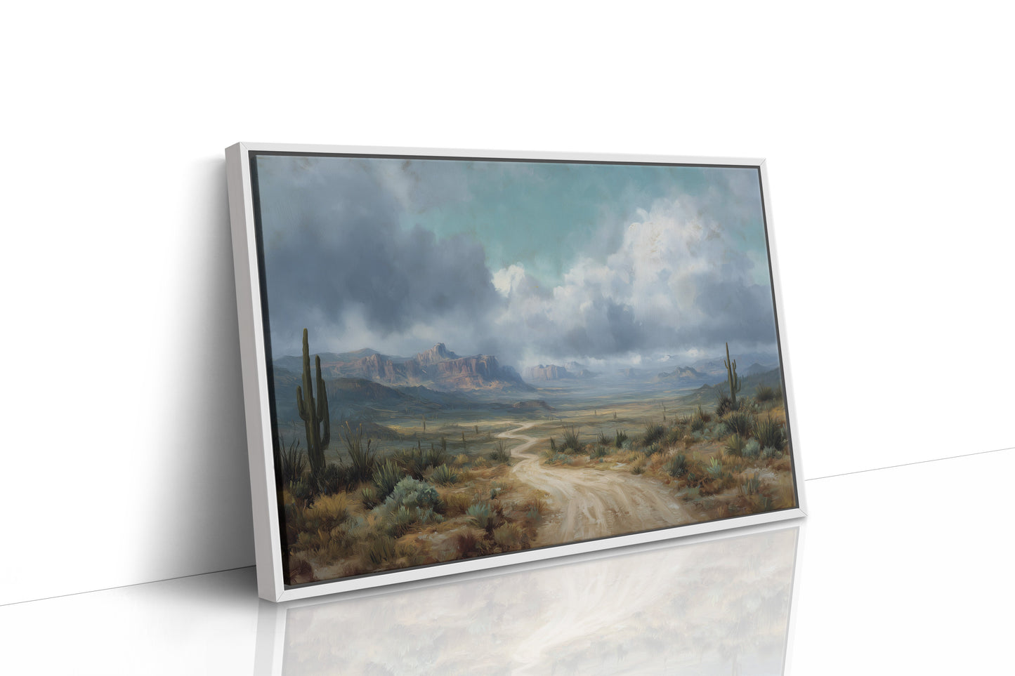 Storm Gathers Over Desert Path