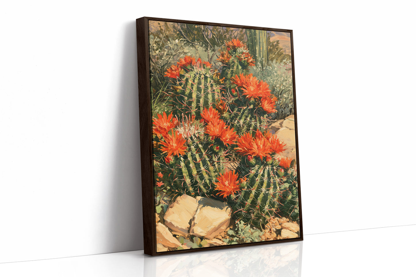 Desert Cactus in Full Bloom