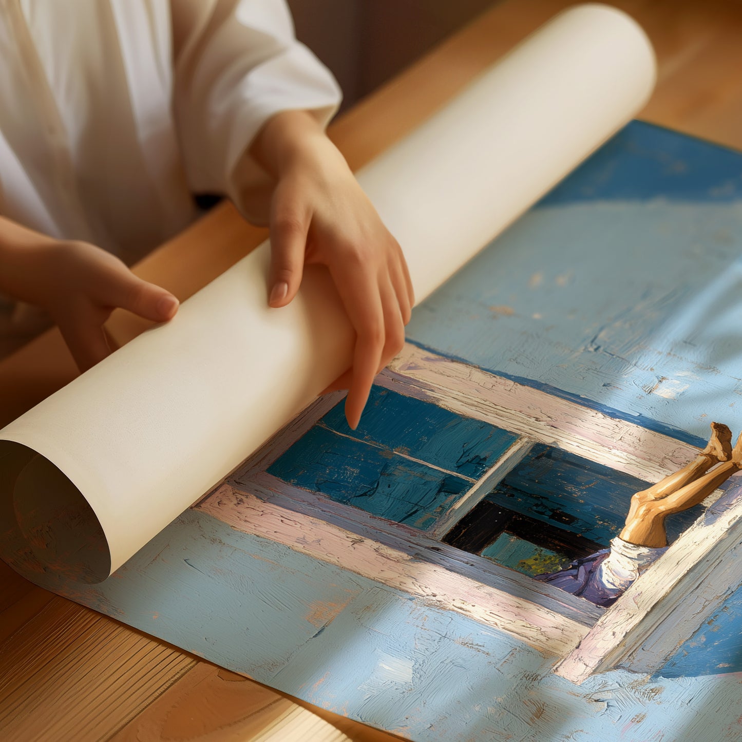 Azure Afternoon: Legs in Repose