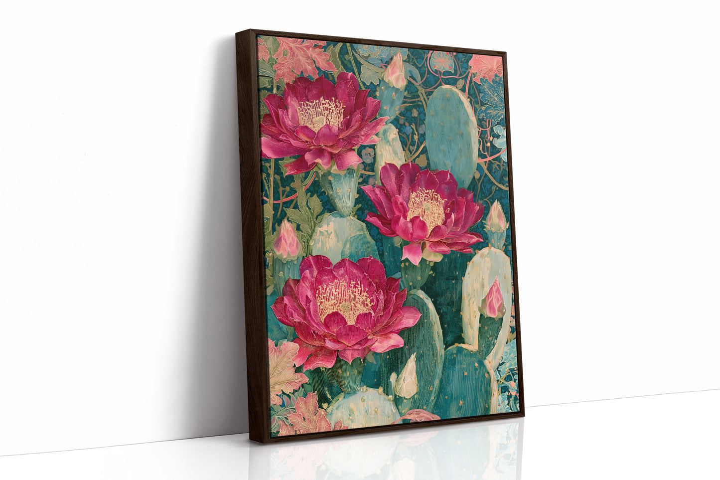 Magenta Cactus Bloom Tapestry