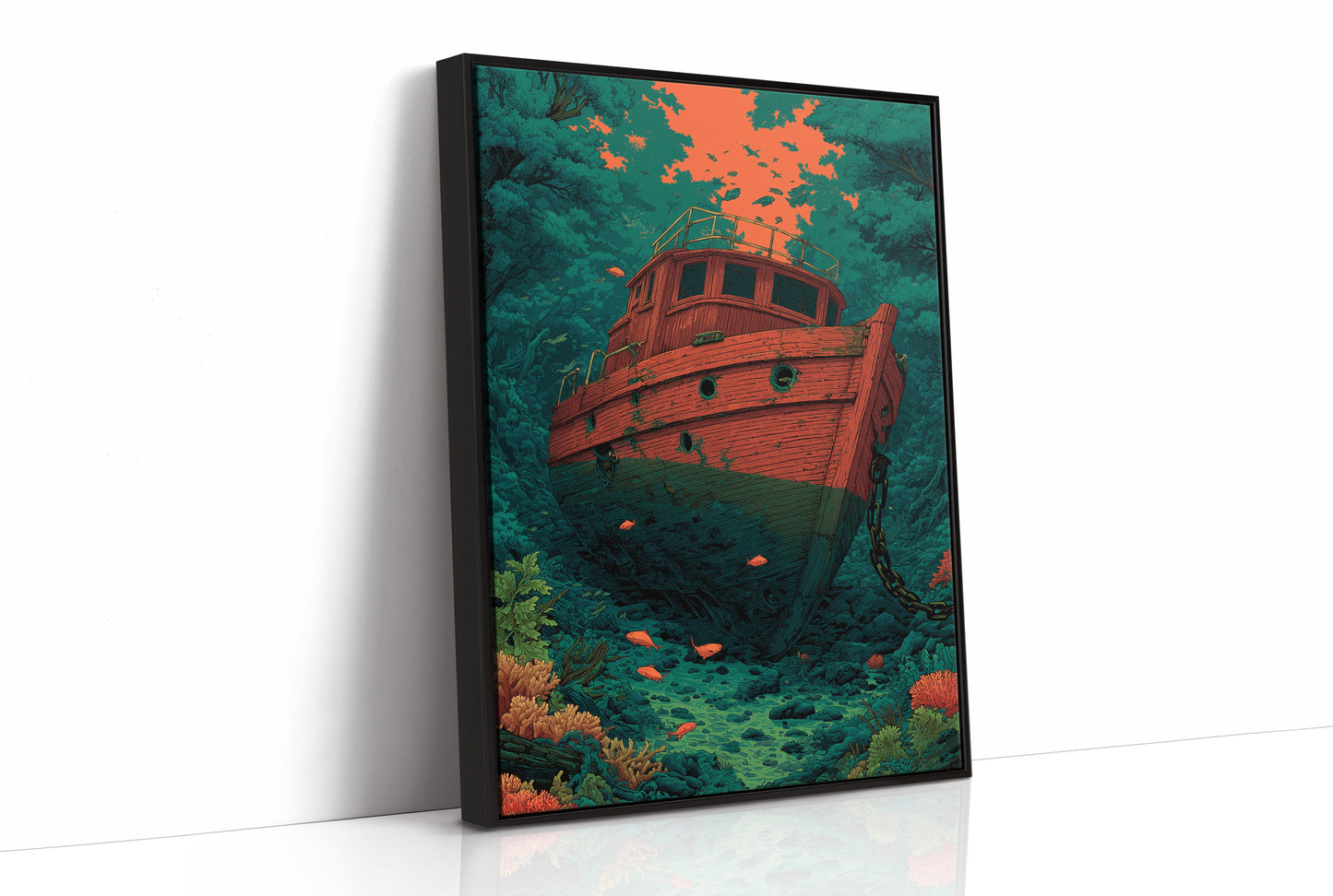 Shipwreck on the Reef Floor