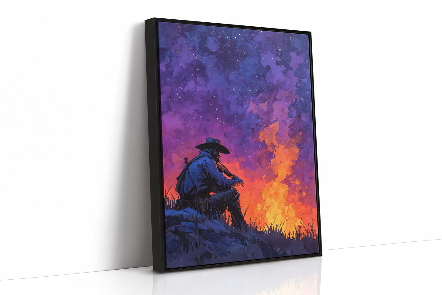 Cowboy's Fireside Serenade