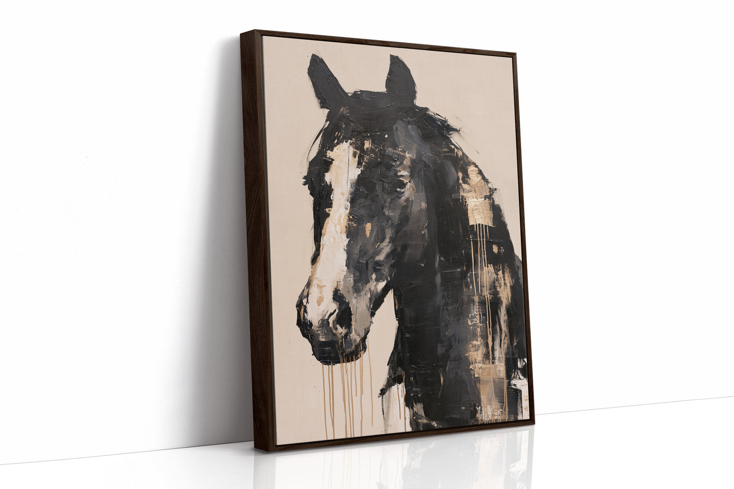 Ink Drip Horse Portrait