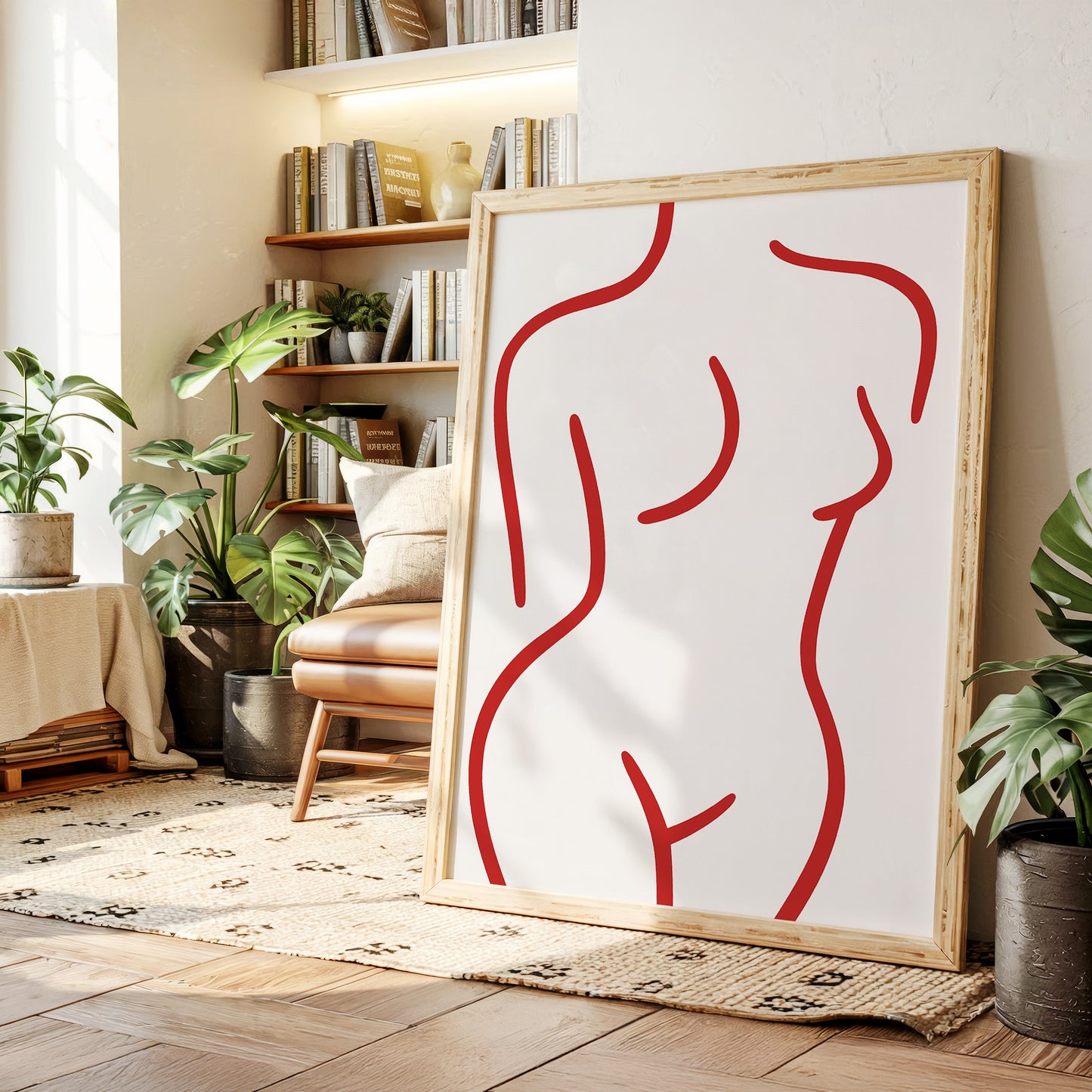 Crimson Lines Dance With Grace