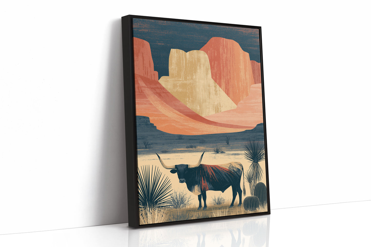 Longhorn Facing Forward, Canyon Glow