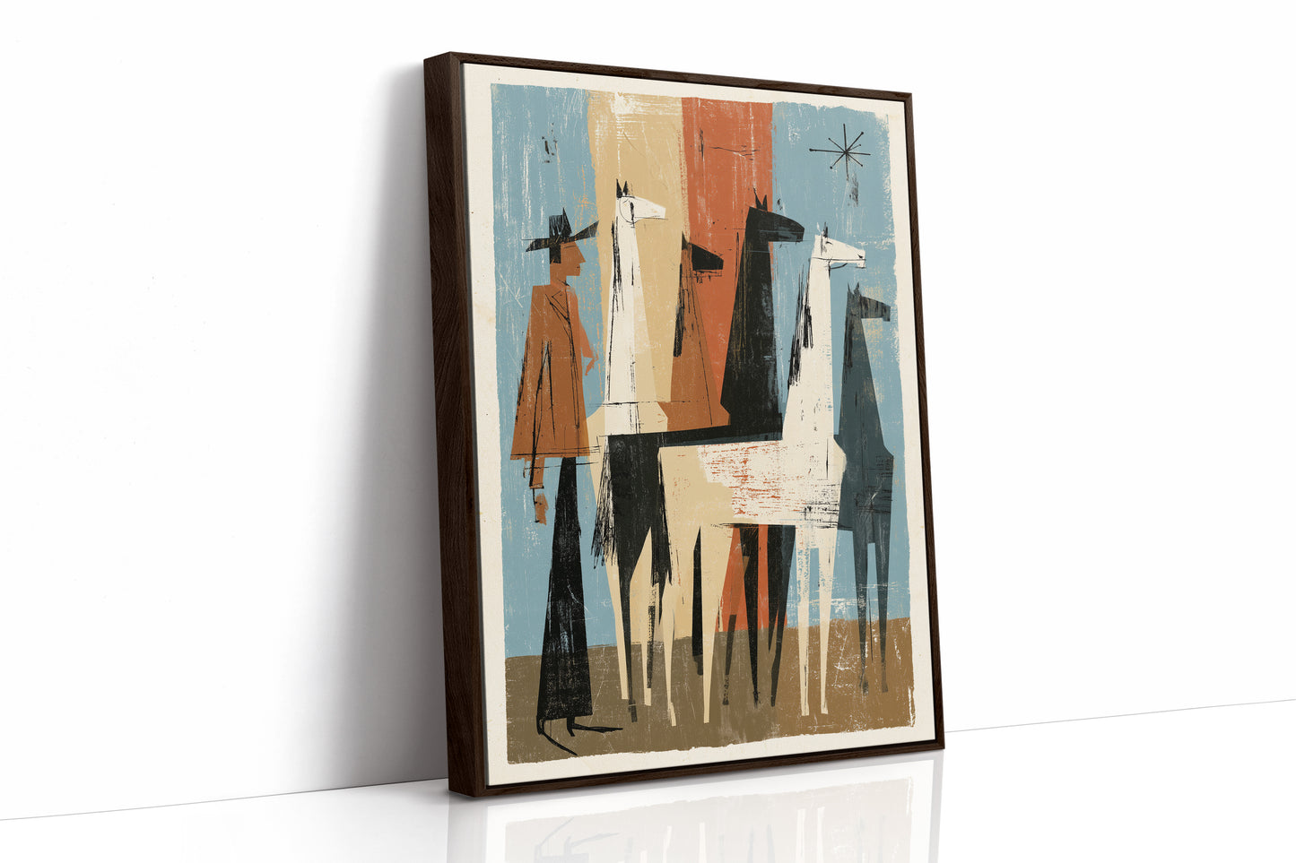 Herd Watcher Mid-Century Print