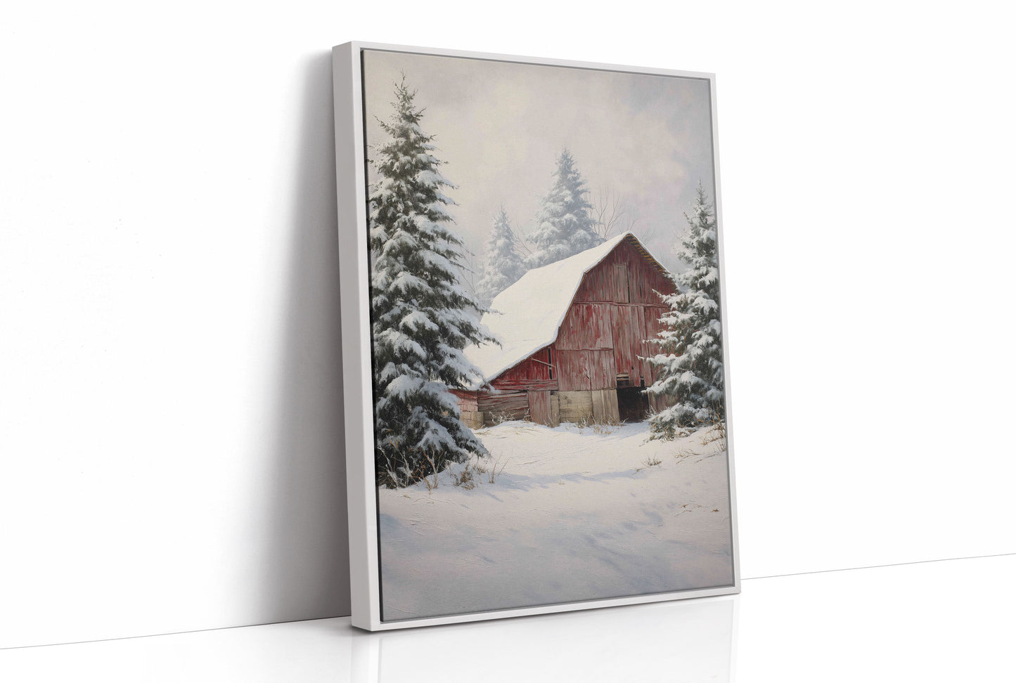 Snow Blankets The Red Barn Peace
