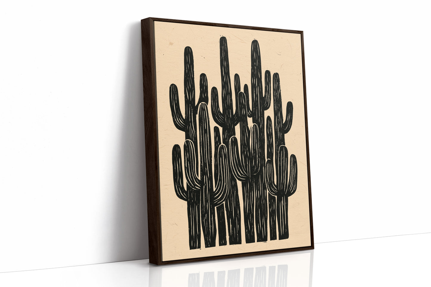 Saguaro Silhouette Block Print