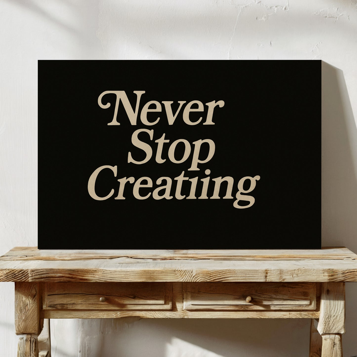 Never Stop Creating Retro Quote Print