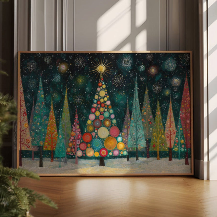 Winter Trees Catch Starlight's Song