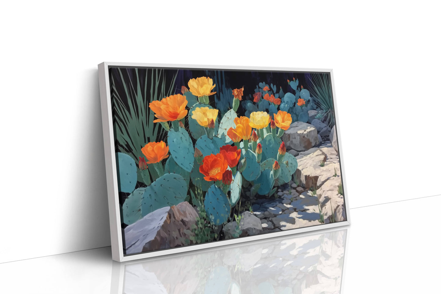 Desert Poppies Dance Among Turquoise Thorns