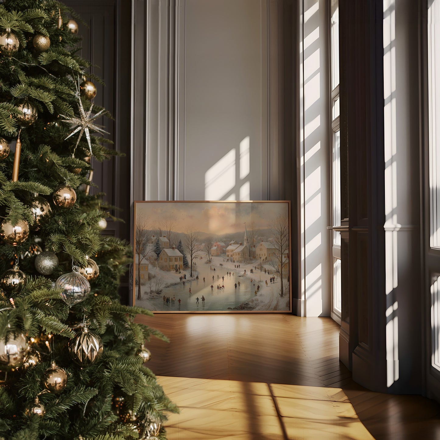 Winter Skaters Paint Their Village Story