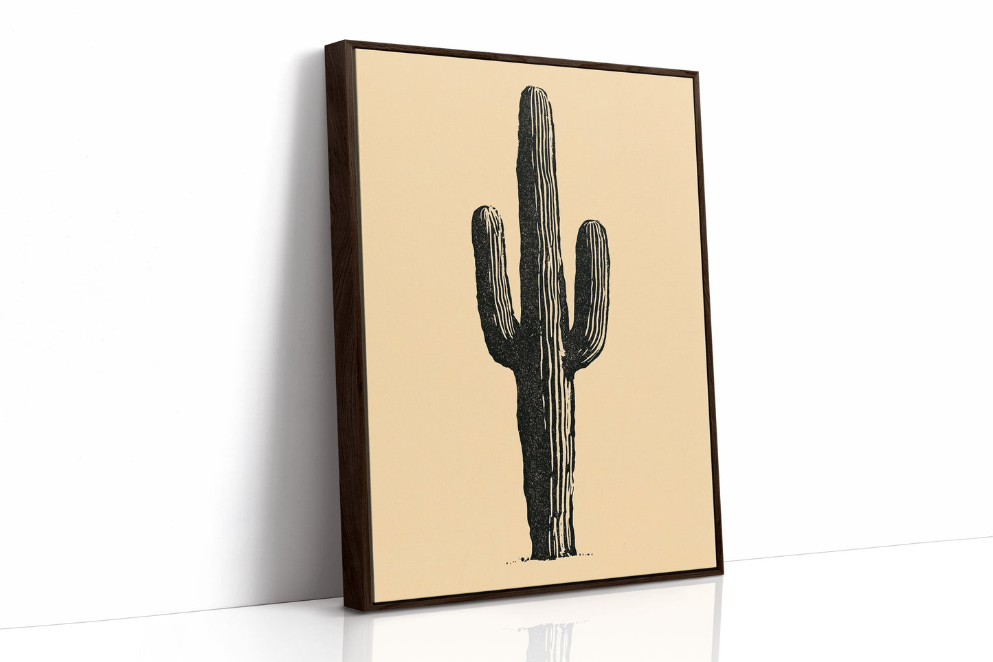 Solo Saguaro Block Print