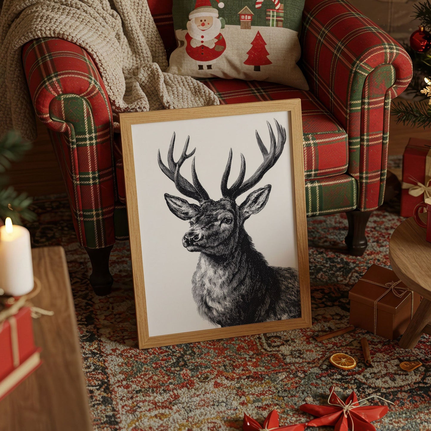 Antlers Sketch By Christmas Glow