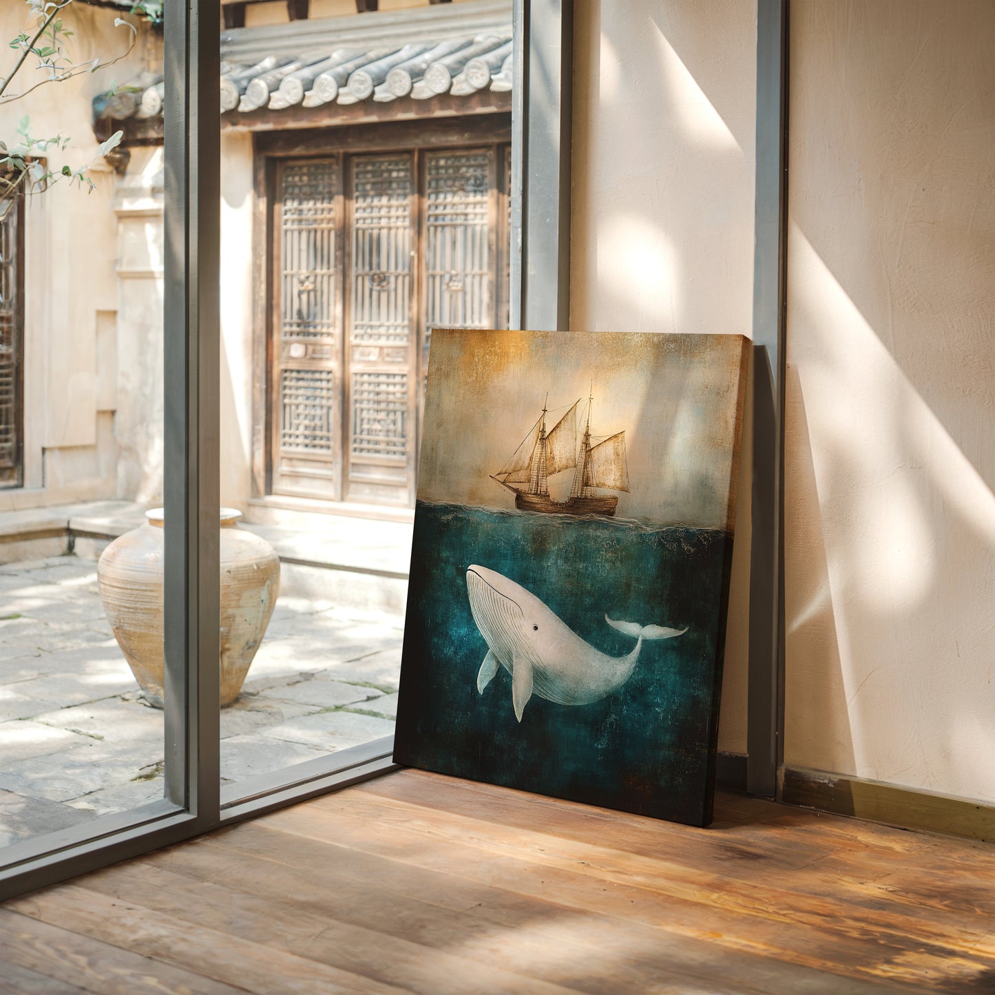 Whale Dreams Beneath the Tall Ship