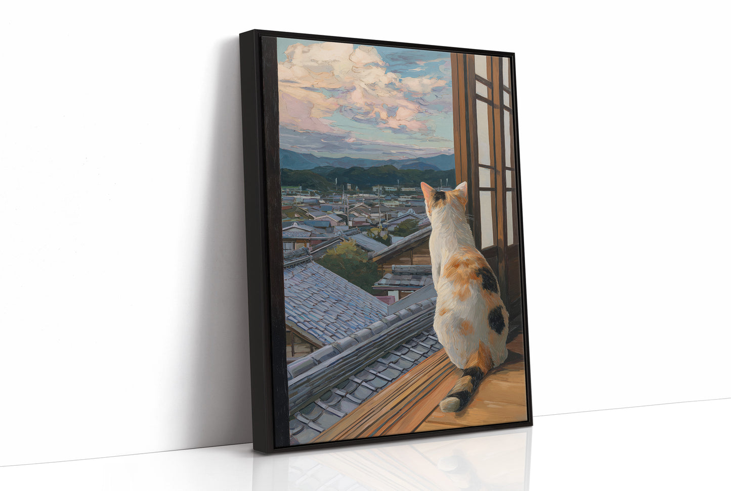 Calico Dreams On Window Ledge