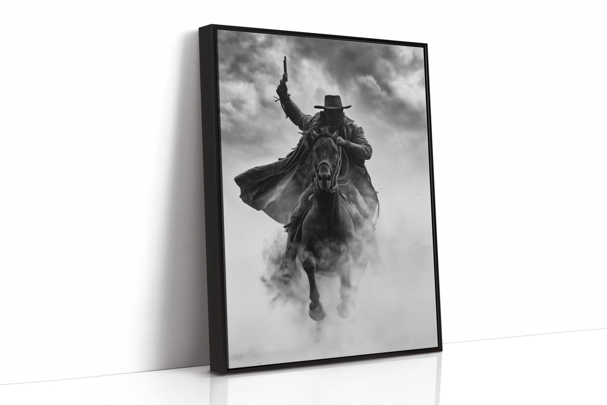 Silhouetted Outlaw in the Dust