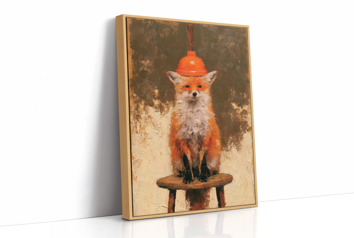 Fox With A Plunger Hat