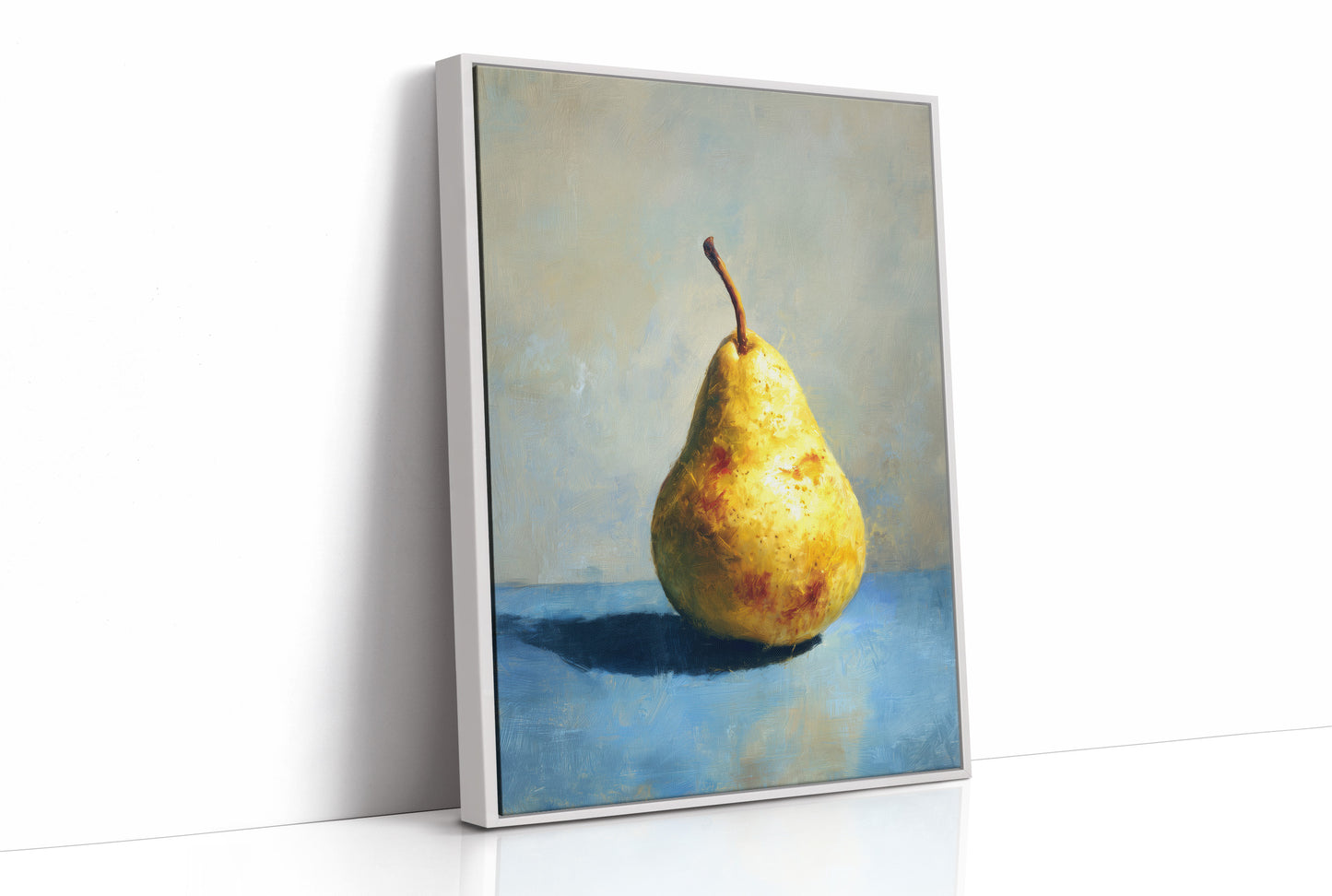 Golden Pear Against Midnight Walls