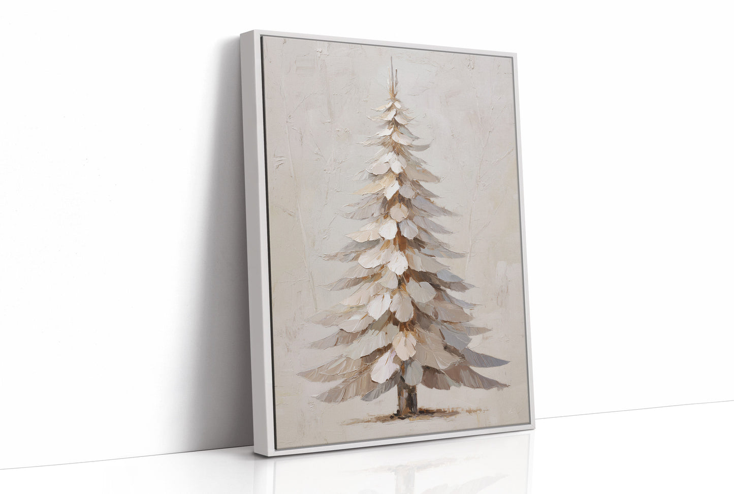 Snow Pine Stands In Gentle Light