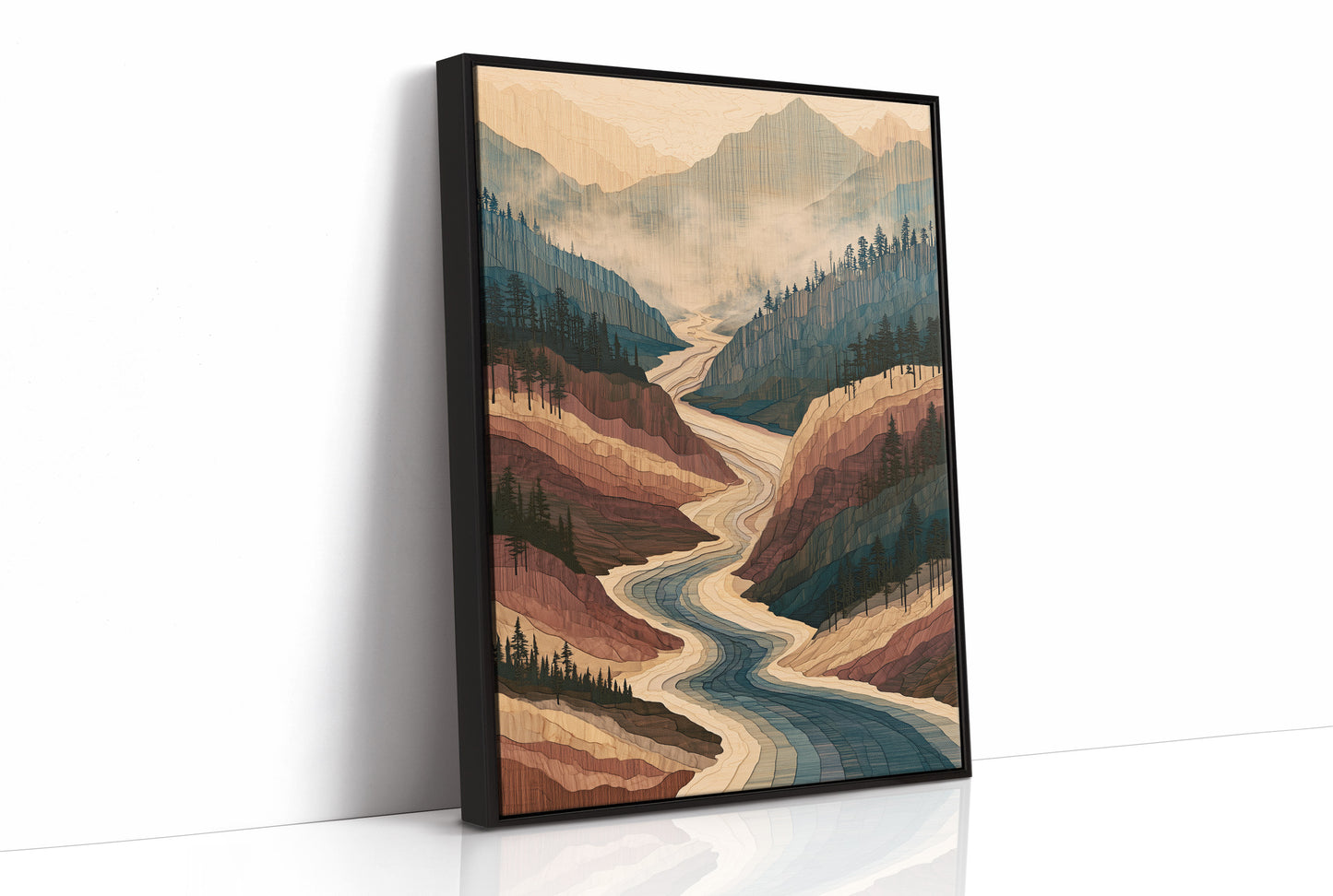 Winding River in Marquetry