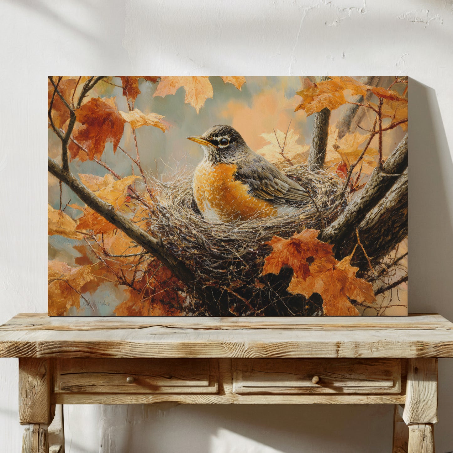 October's Robin Finds Maple Rest