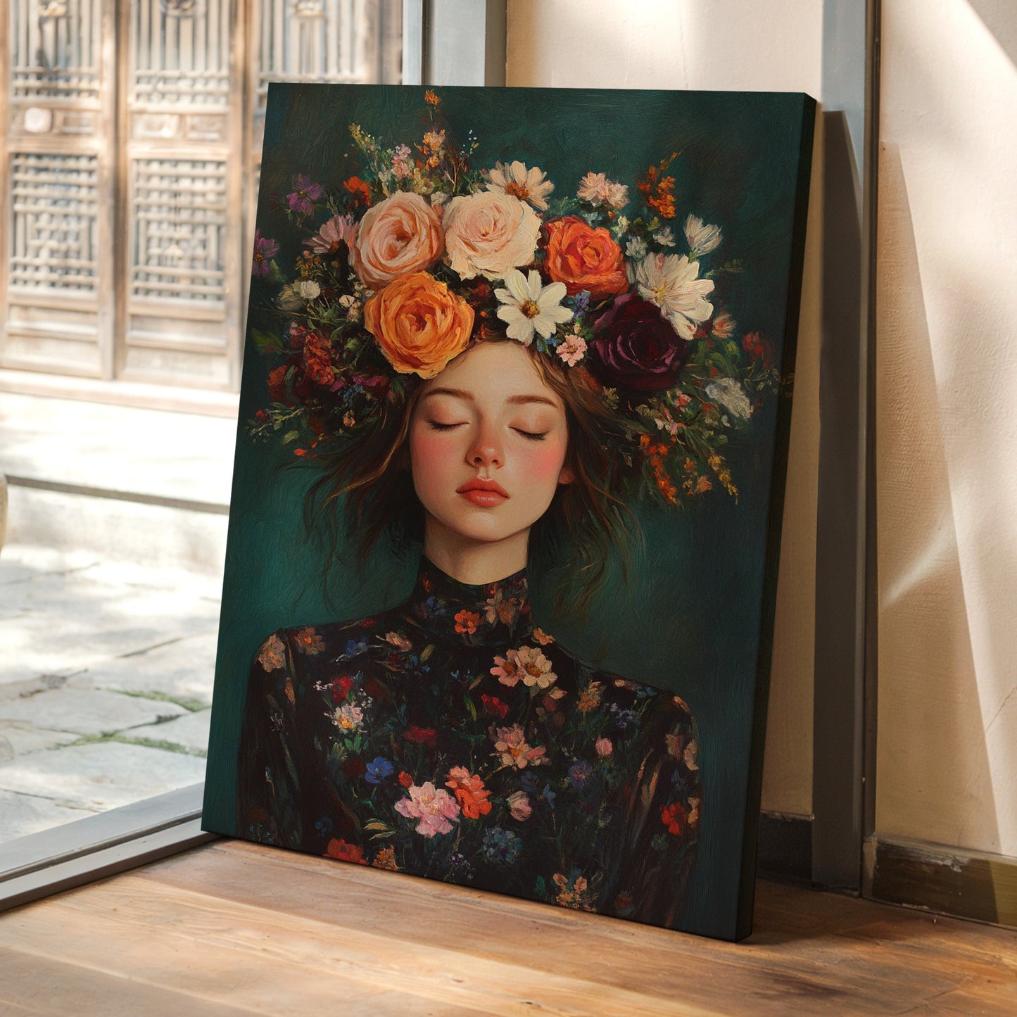 Floral Reverie in Midnight Bloom