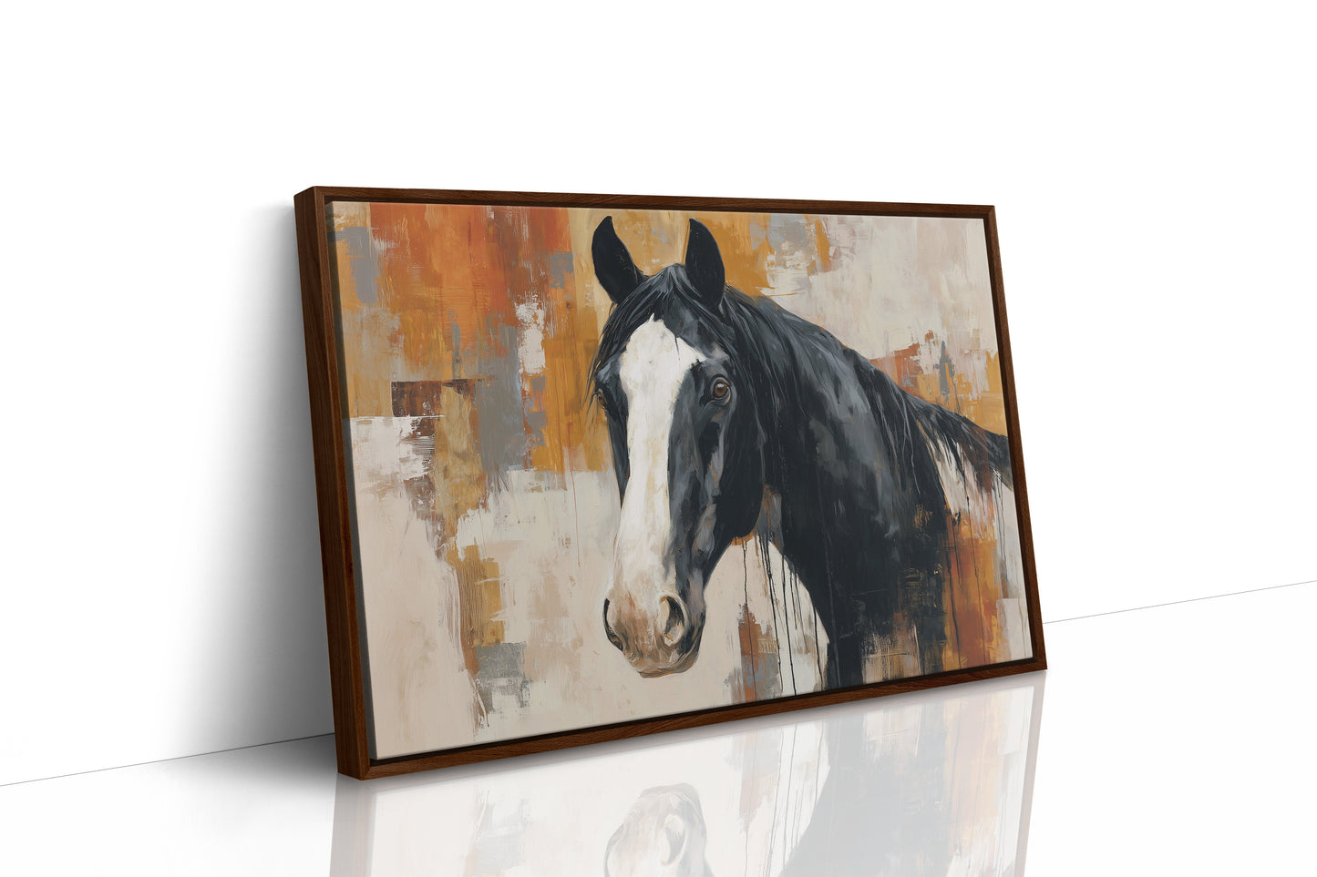 Amber Skies Behind Midnight Mane