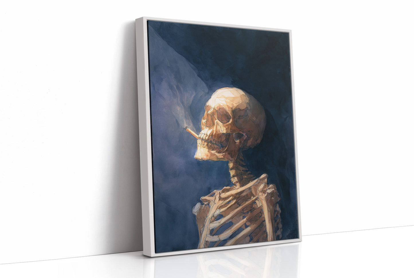 Golden Bones Against Midnight Blue