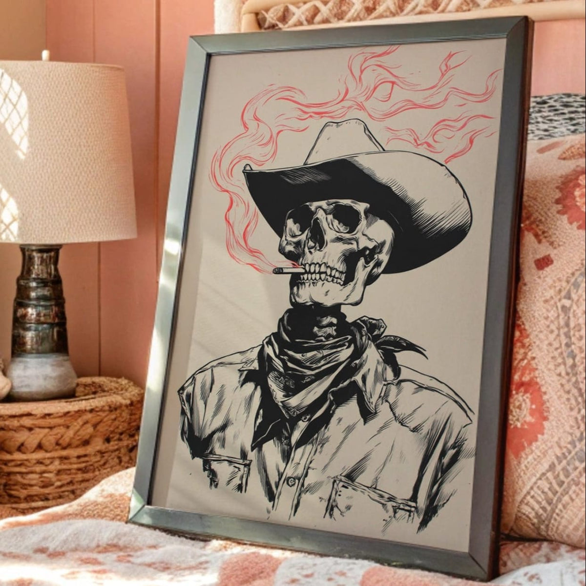 Ghost Rider's Last Stand - Smoking Skeleton Cowboy