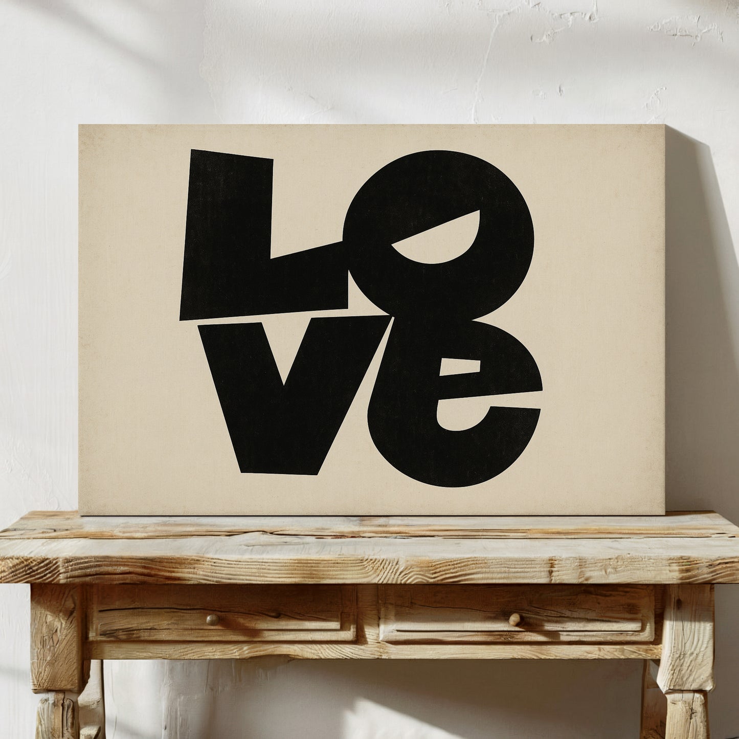 LOVE Modern Block Typography Print