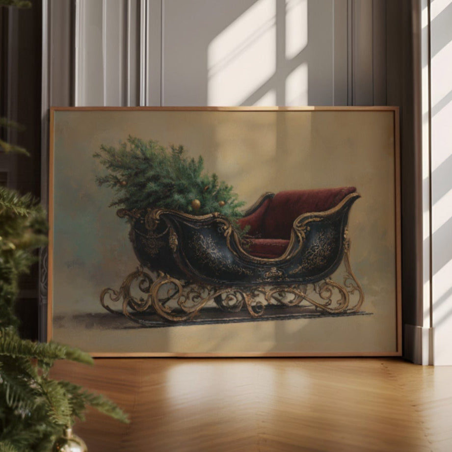 Vintage Sleigh Awaits December Magic