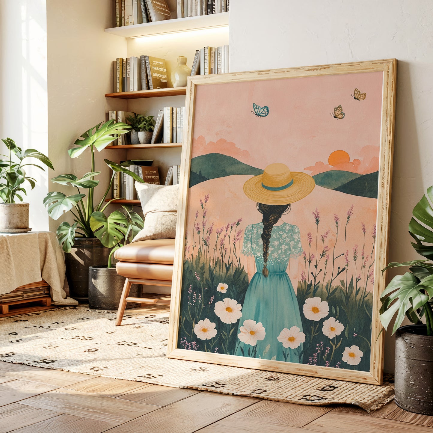 Sunset Stroll in Wildflower Dreams