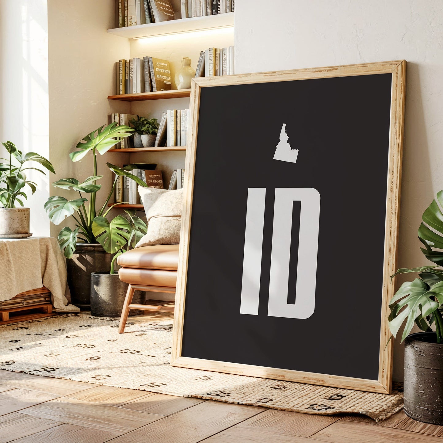 White Letters Map Idaho's Heart