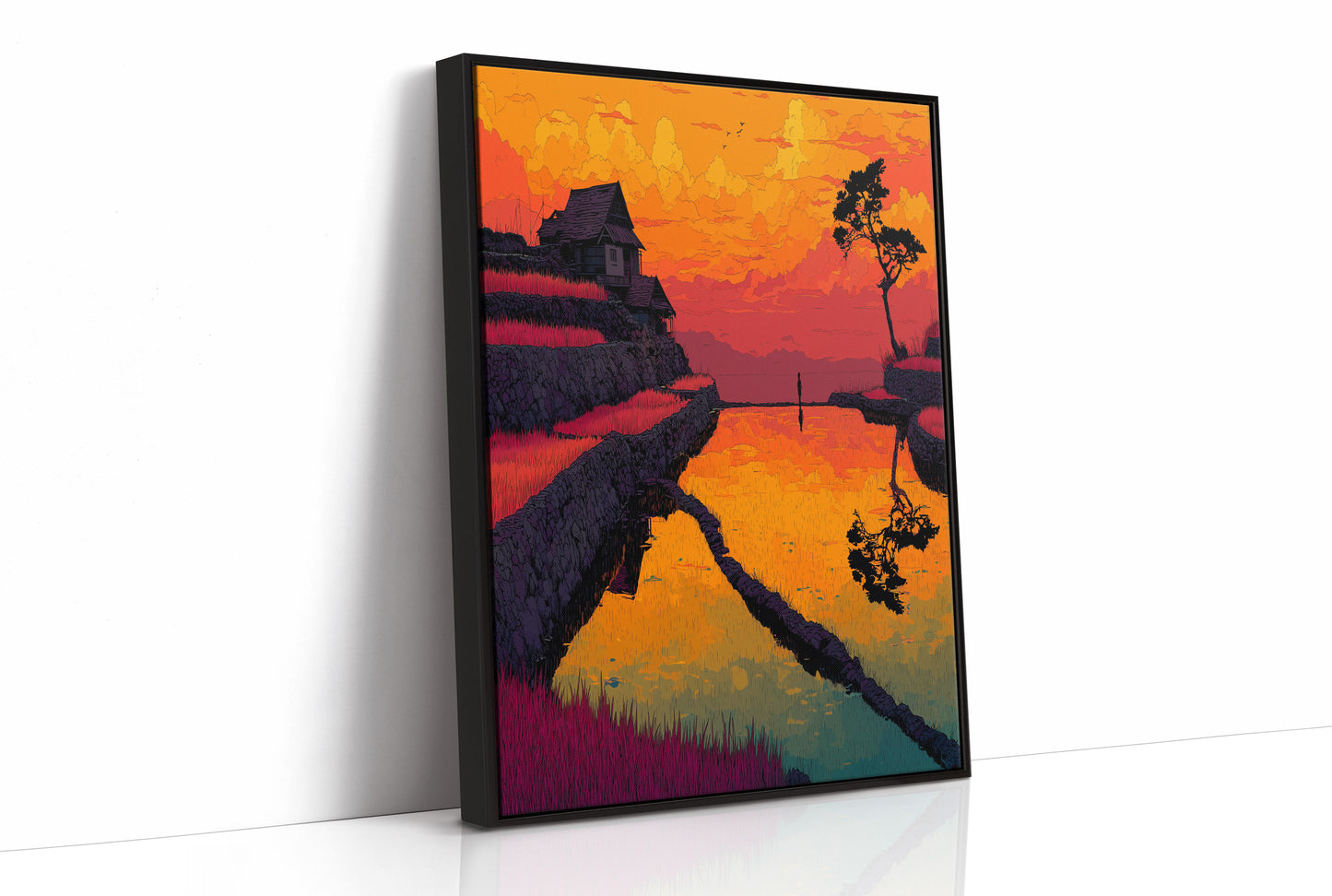 Rice Paddy at Golden Hour