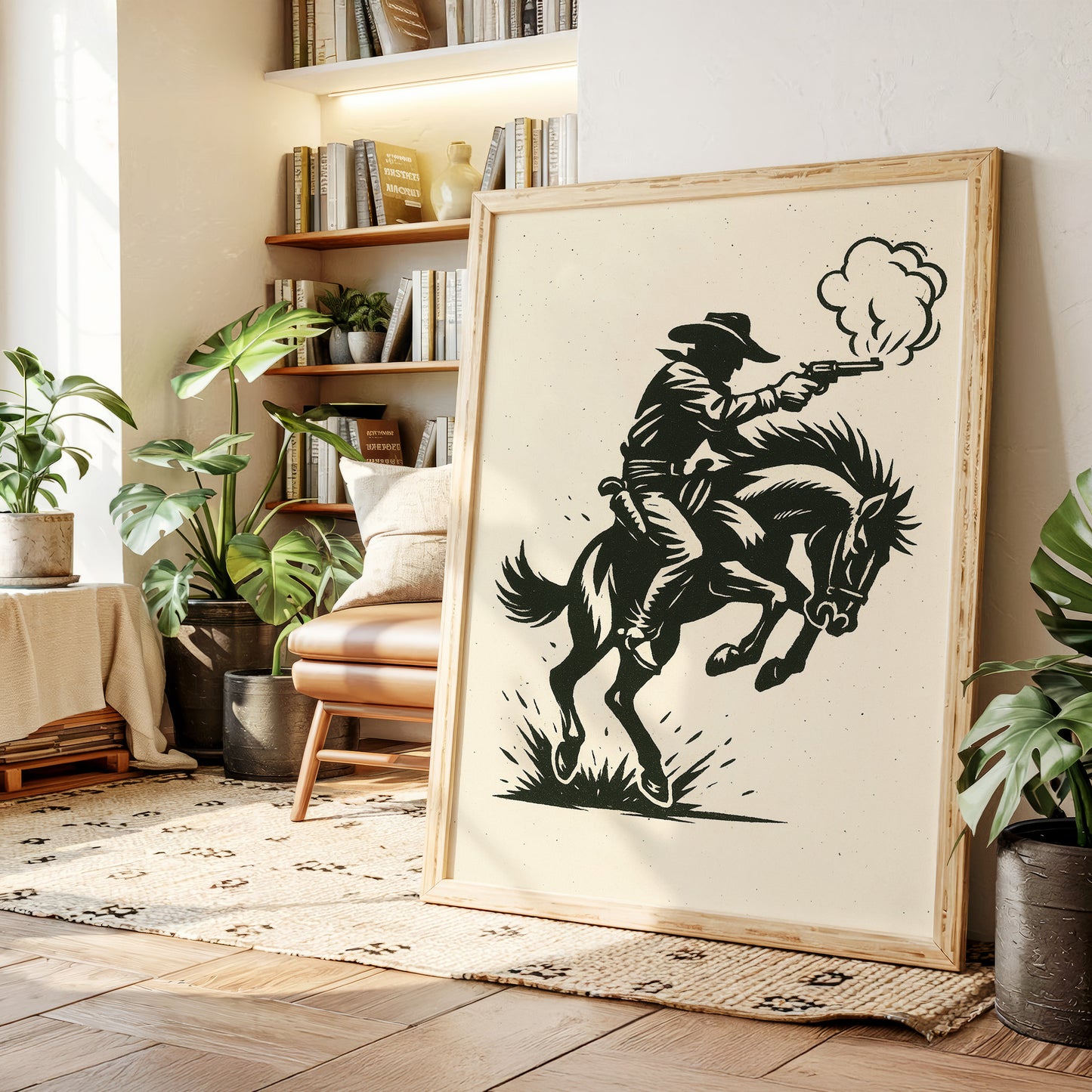 Cowboy Gunfire in the Dust