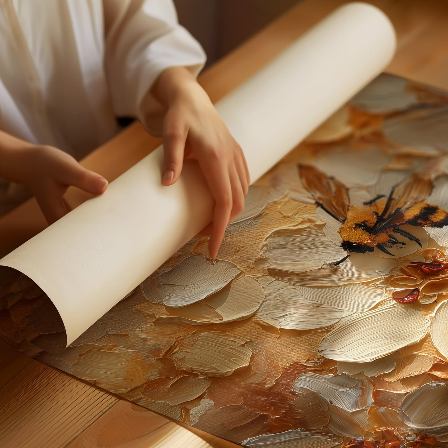 Honey Gatherer's Textured Paradise
