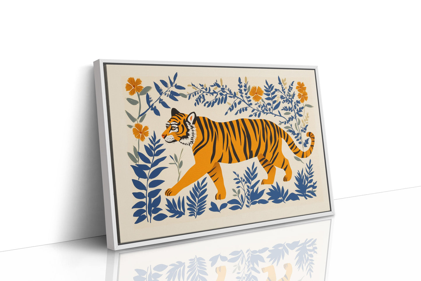 Majestic Tiger Print – Bold Jungle Art, Modern Folk Style Wall Decor