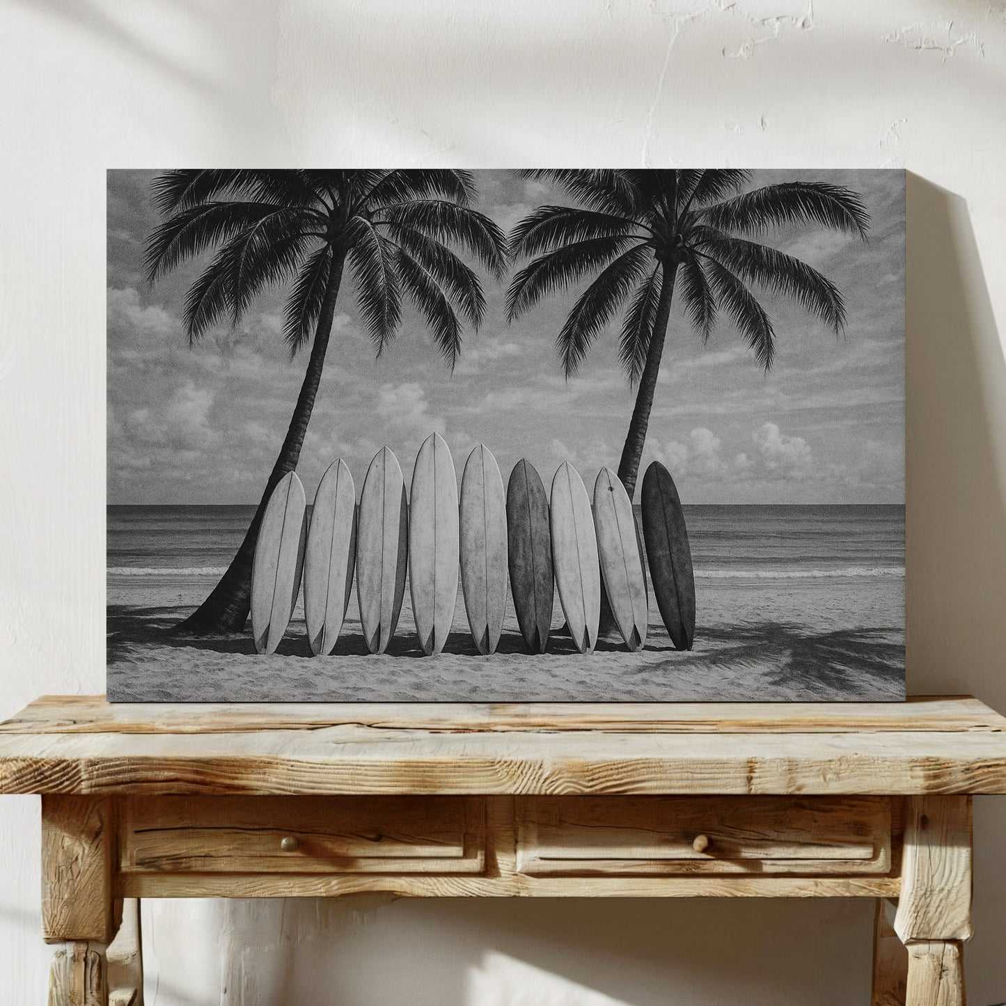 Surfboards and Palms in Paradise
