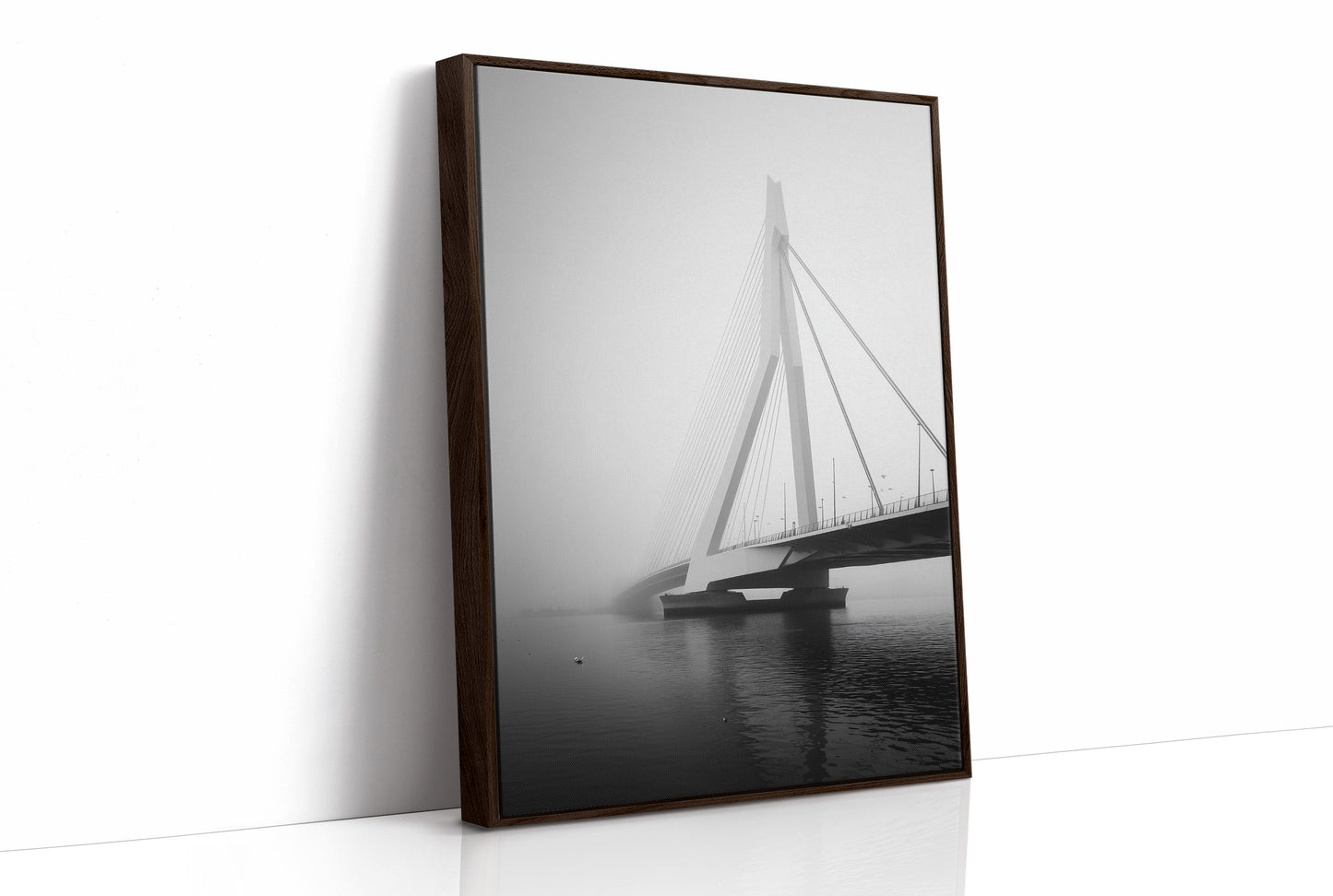 Steel Threads Hold Morning Fog