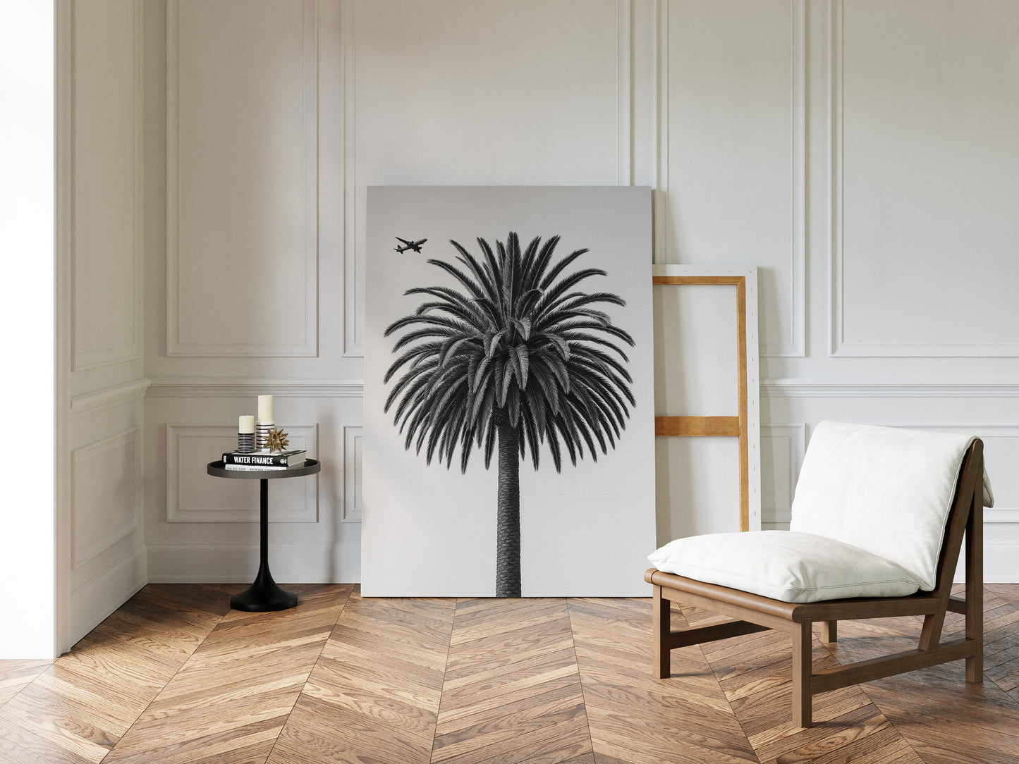 Palm Crown and Passing Plane