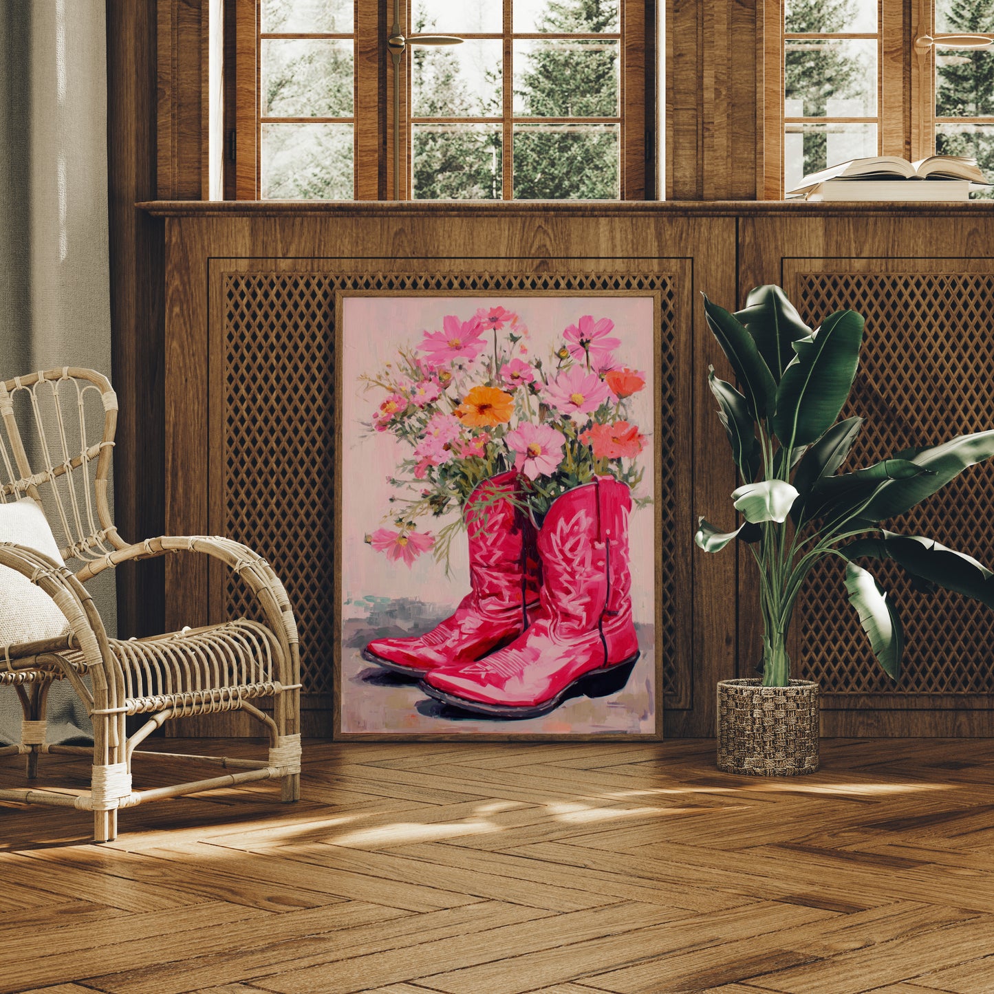 Wild Cosmos Dance In Scarlet Boots