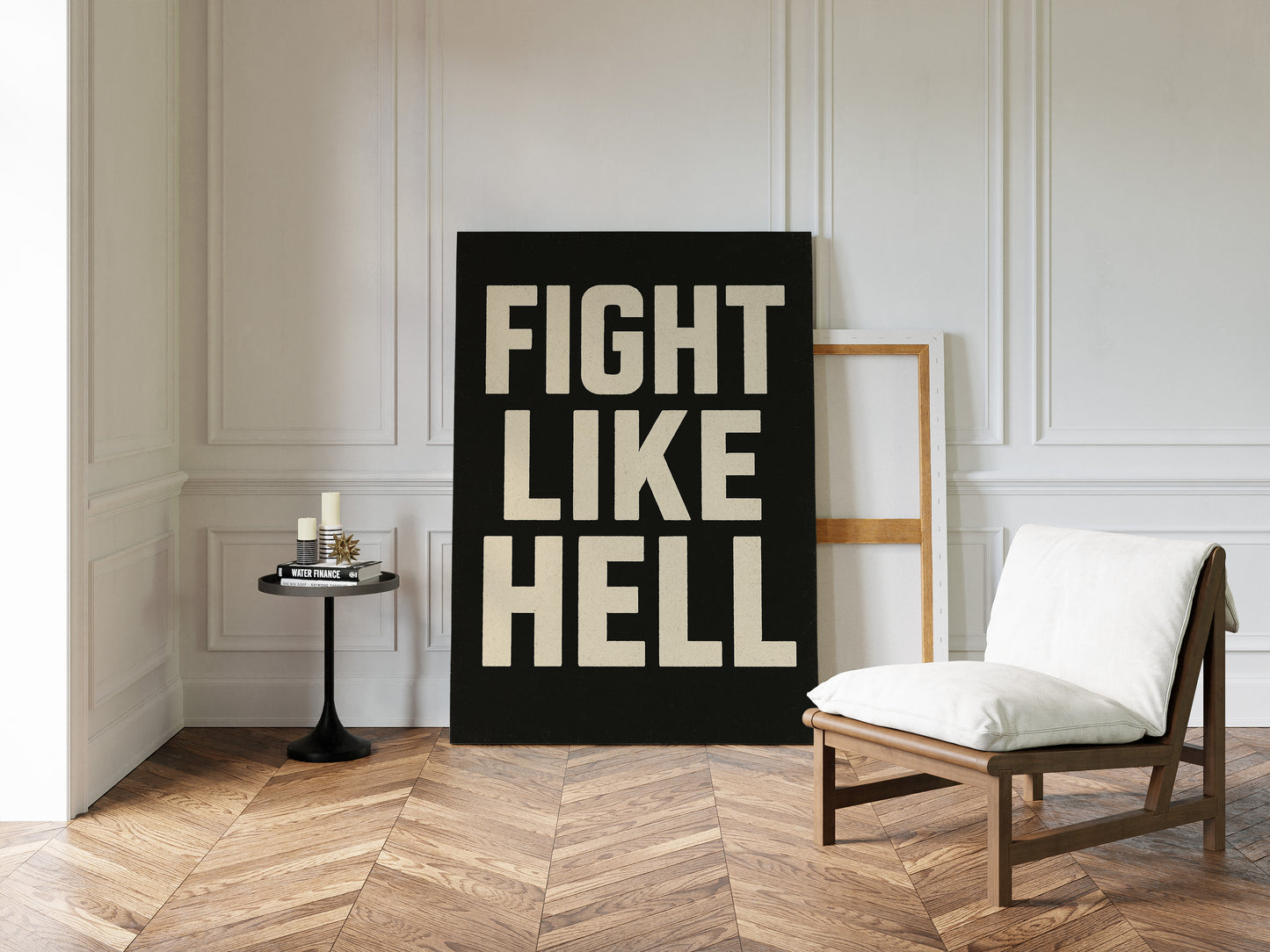 Fight Like Hell Gritty Bold Poster