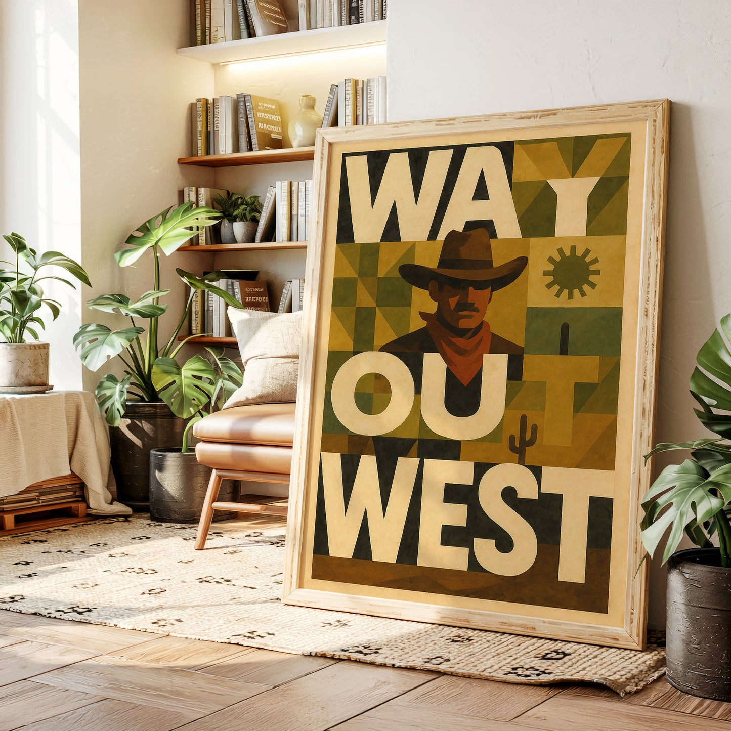 Way Out West Cowboy Poster